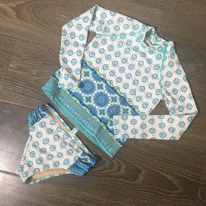 COPY - Cabana Life Two Piece Swimsuit 4T Blue Whi…